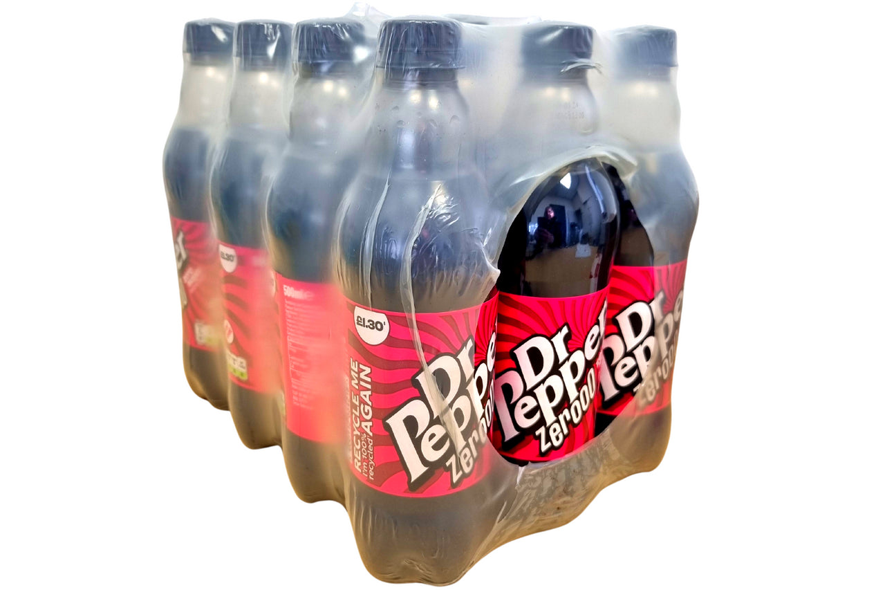 Dr Pepper Zero 500ml PM £1.30, Case of 12 - Bulkbuydirect