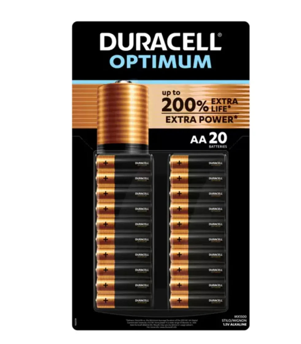 Duracell Optimum AA Batteries - 20 Pack - Bulkbuydirect