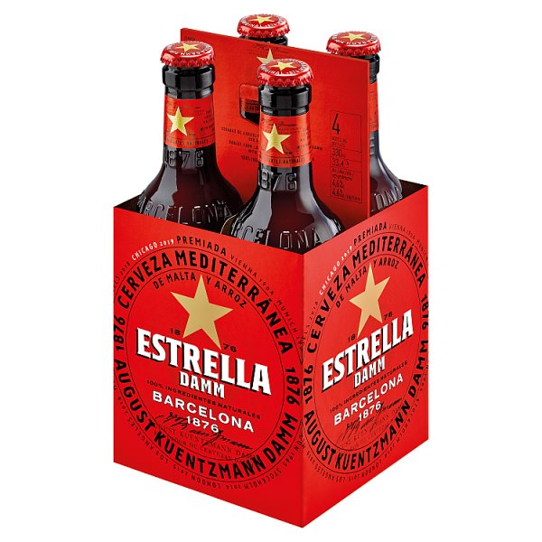 Estrella Damm 4 x 33cl (Pack of 6) - Bulkbuydirect