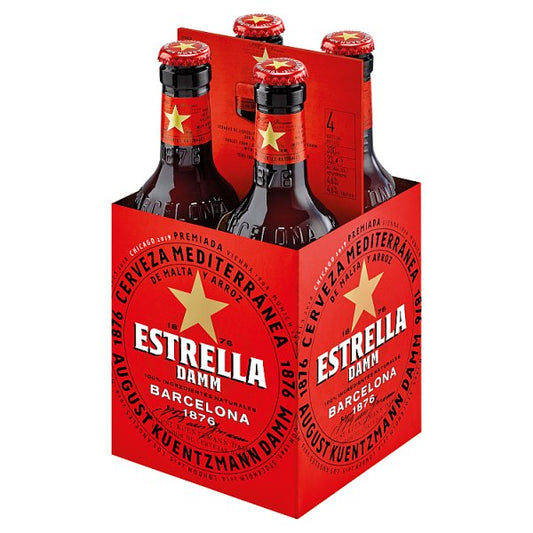 Estrella Damm 4 x 33cl (Pack of 6) - Bulkbuydirect