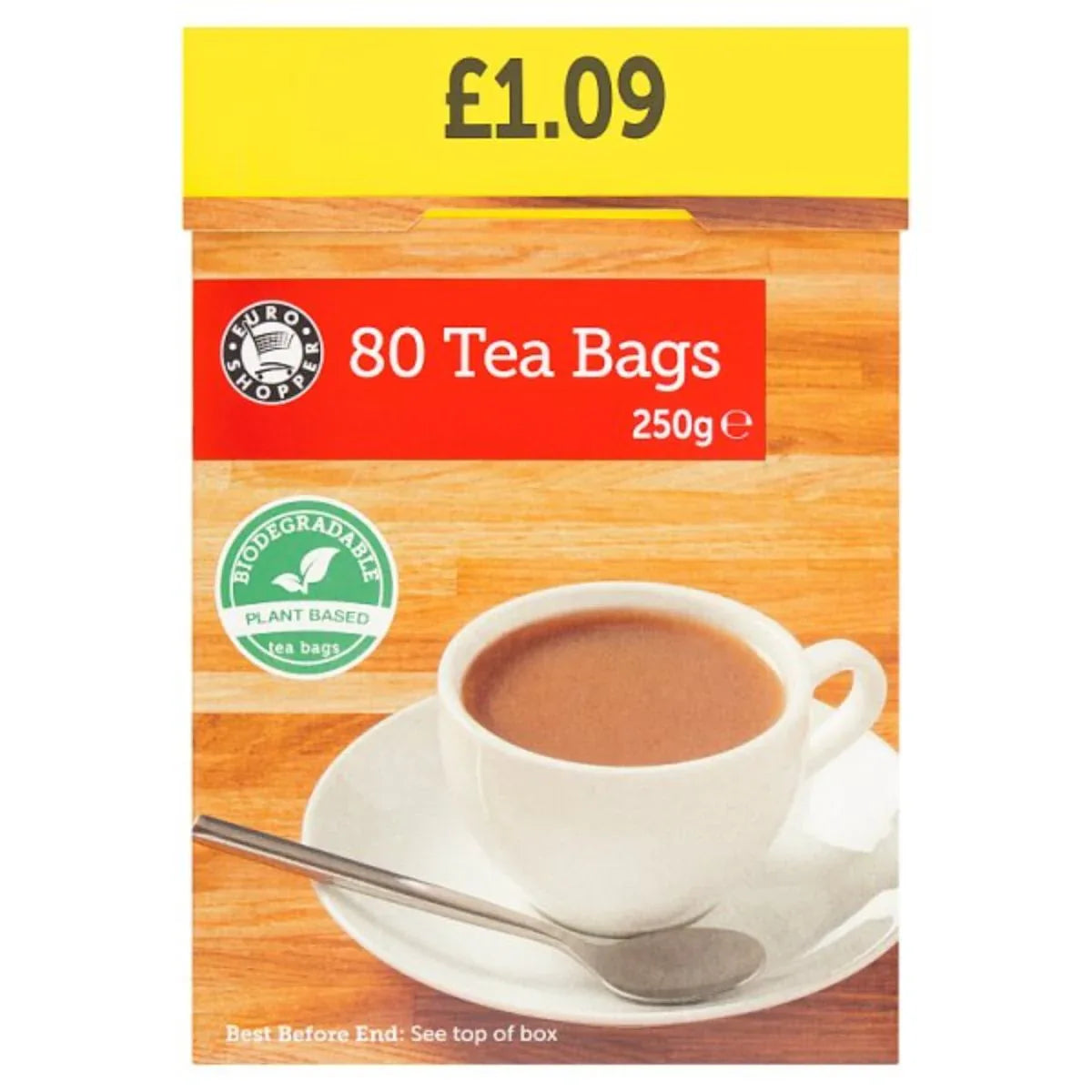 Euro Shopper 80 Tea Bags 250g (Pack of 6) PM1.19 - Bulkbuydirect