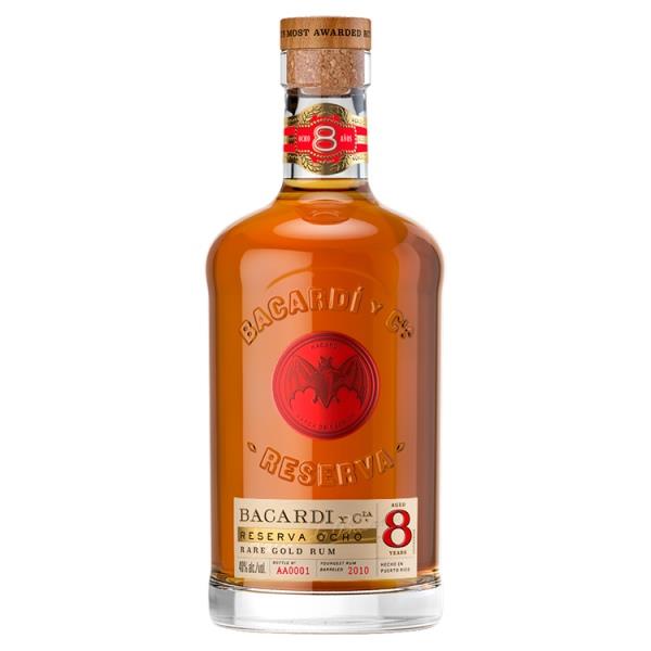 BACARDÍ Reserva 8 Year Old Premium Aged Rum, 70cl (Pack of 1)
