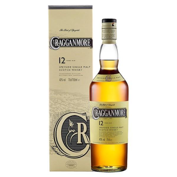Cragganmore 12 Year Old Single Malt Scotch Whisky 40% vol 70cl (Pack of 1)