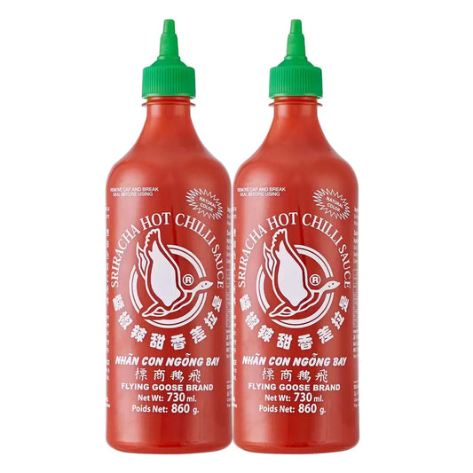 Flying Goose Sriracha Hot Chilli Sauce, 2 x 730ml - Bulkbuydirect