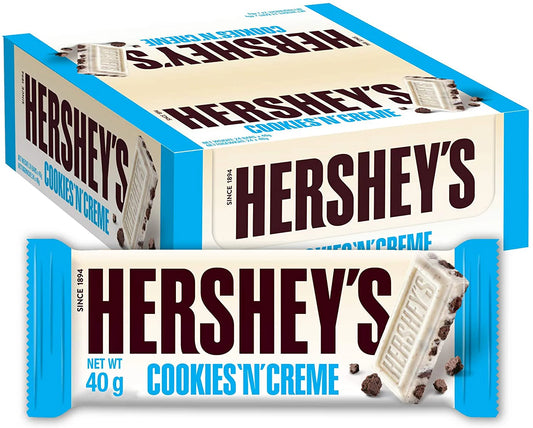 Hershey's Cookies 'N' Creme 40g (case of 24 bars) - Bulkbuydirect