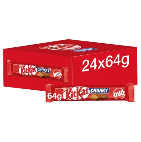 KitKat Chunky Duo Milk Chocolate Bar 64g (case of 24 bars) - Bulkbuydirect