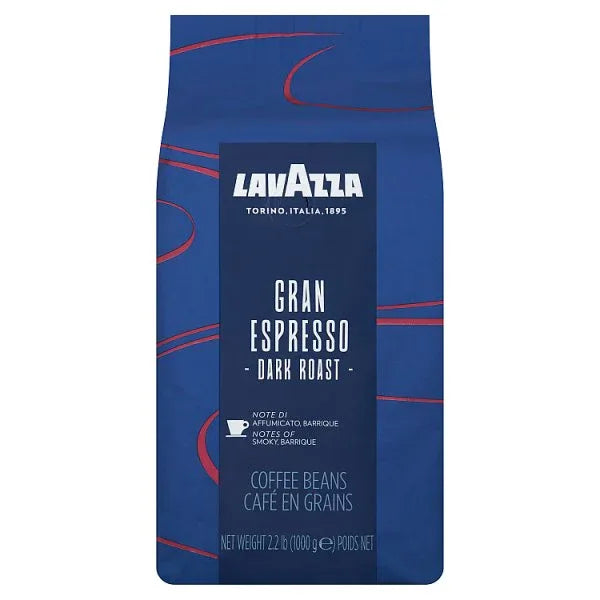 LAVAZZA Gran Espresso Dark Roast Coffee Beans 1000g (Pack of 6) - Bulkbuydirect