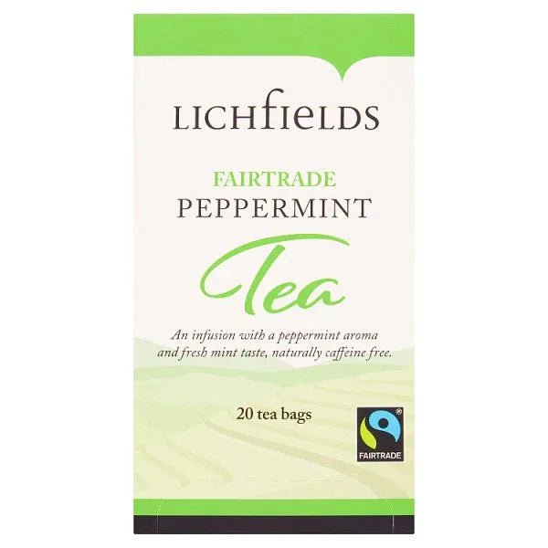 Lichfields 20 Fairtrade Peppermint Tea Bags 30g (Pack of 6) - Bulkbuydirect