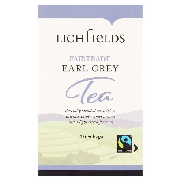 Lichfields Fairtrade Earl Grey 20 Tea Bags 40g (Pack of 1) - Bulkbuydirect