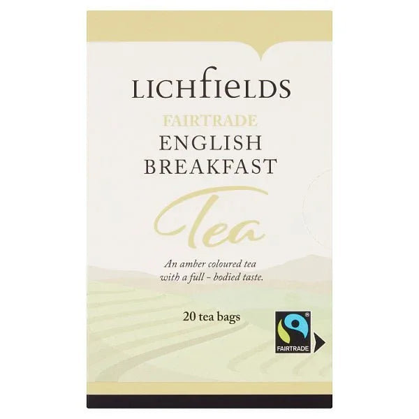 Lichfields Fairtrade English Breakfast 20 Tea Bags 40g (Pack of 1) - Bulkbuydirect