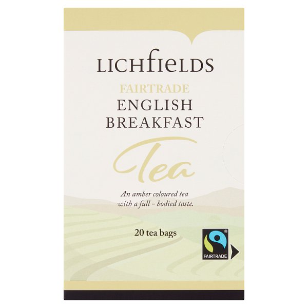 Lichfields Fairtrade English Breakfast 20 Tea Bags 40g (Pack of 6) - Bulkbuydirect