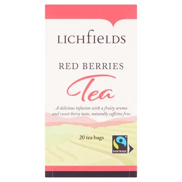 Lichfields Fairtrade Red Berries 20 Tea Bags 40g (Pack of 1) - Bulkbuydirect