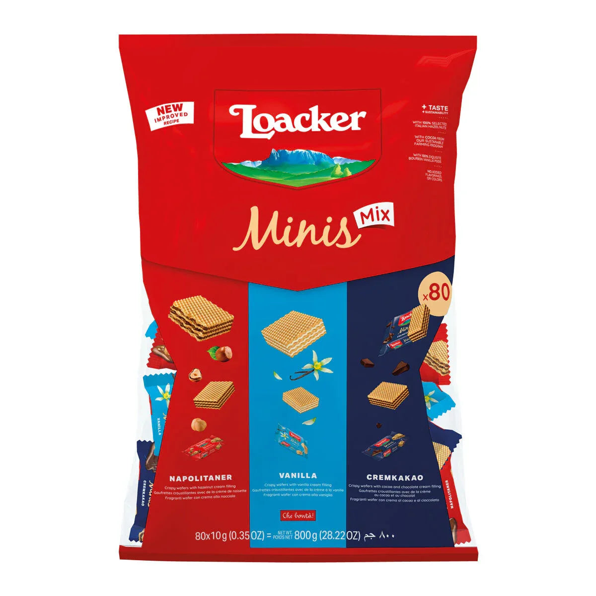 Loacker Minis Mix 80-Pack, 800g - Bulkbuydirect