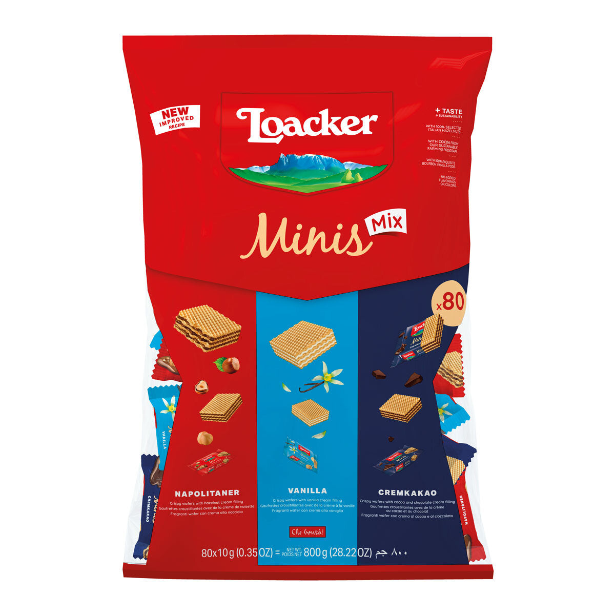 Loacker Minis Mix 80-Pack 800g - A Symphony of Mini Indulgences