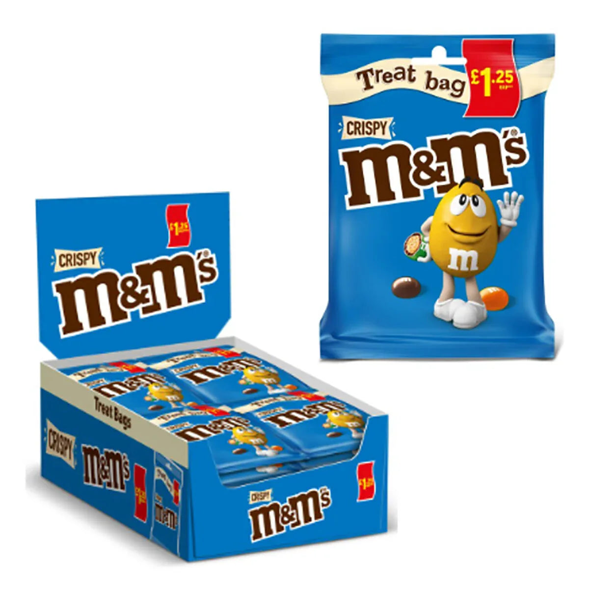 M&M Crispy 16 x 77g PM£1.35 - Bulkbuydirect