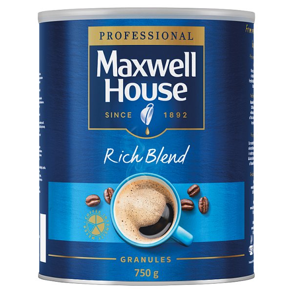 Maxwell House Rich Instant Coffee Tin 750g (Pack of 1) - Bulkbuydirect