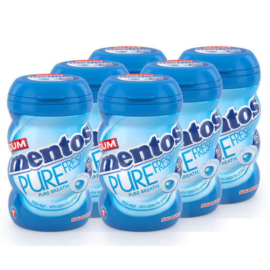 Mentos Pure Fresh Gum 6 x 50pcs: Bursting with Minty Delight - Bulkbuydirect