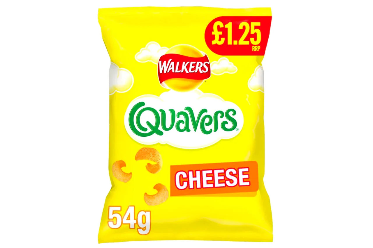 Walkers Quavers Cheese Snacks Crisps 54g - Bulkbuydirect