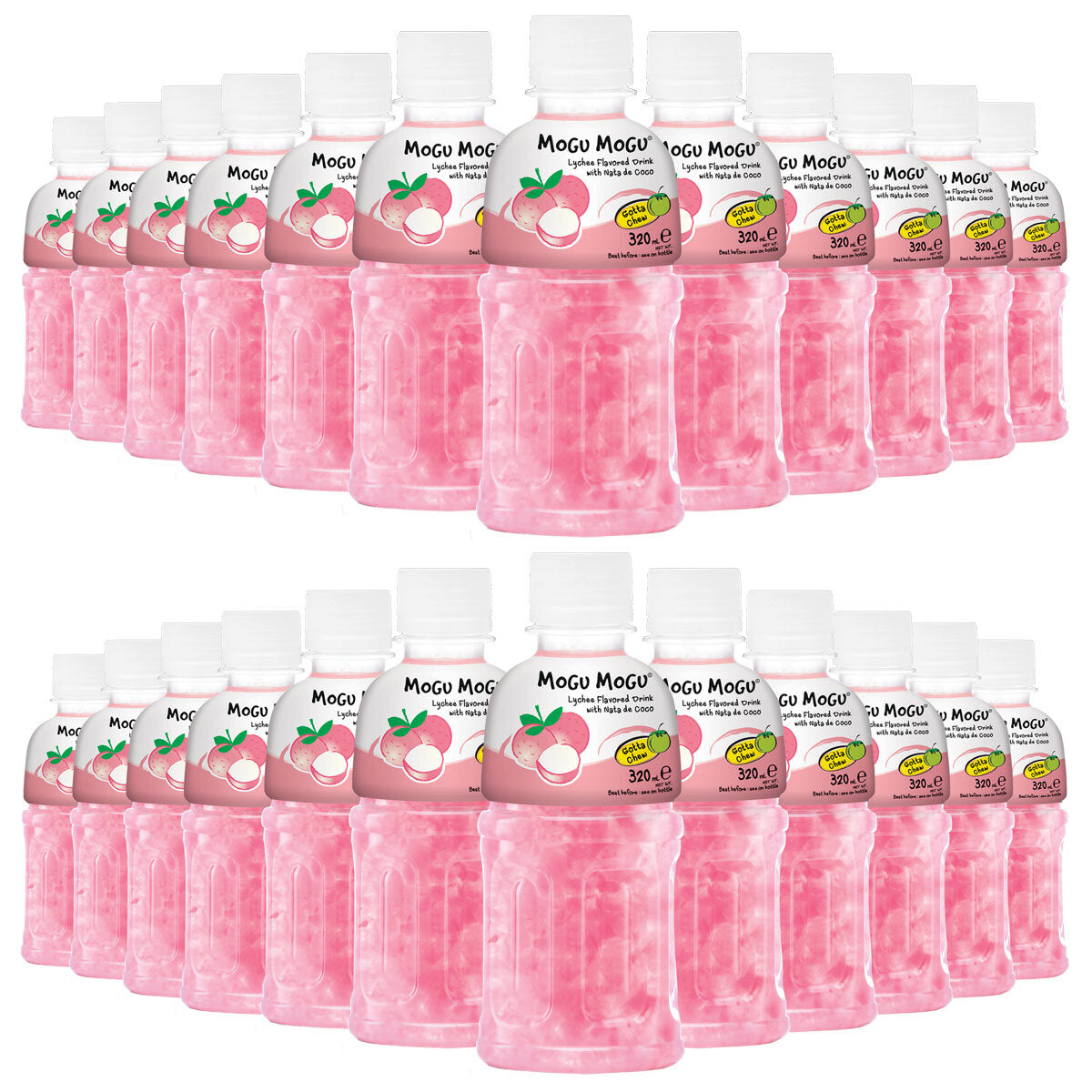 Mogu Mogu Lychee Drink 24 x 320ml | Bursting with Lychee Goodness in Every Sip - Bulkbuydirect