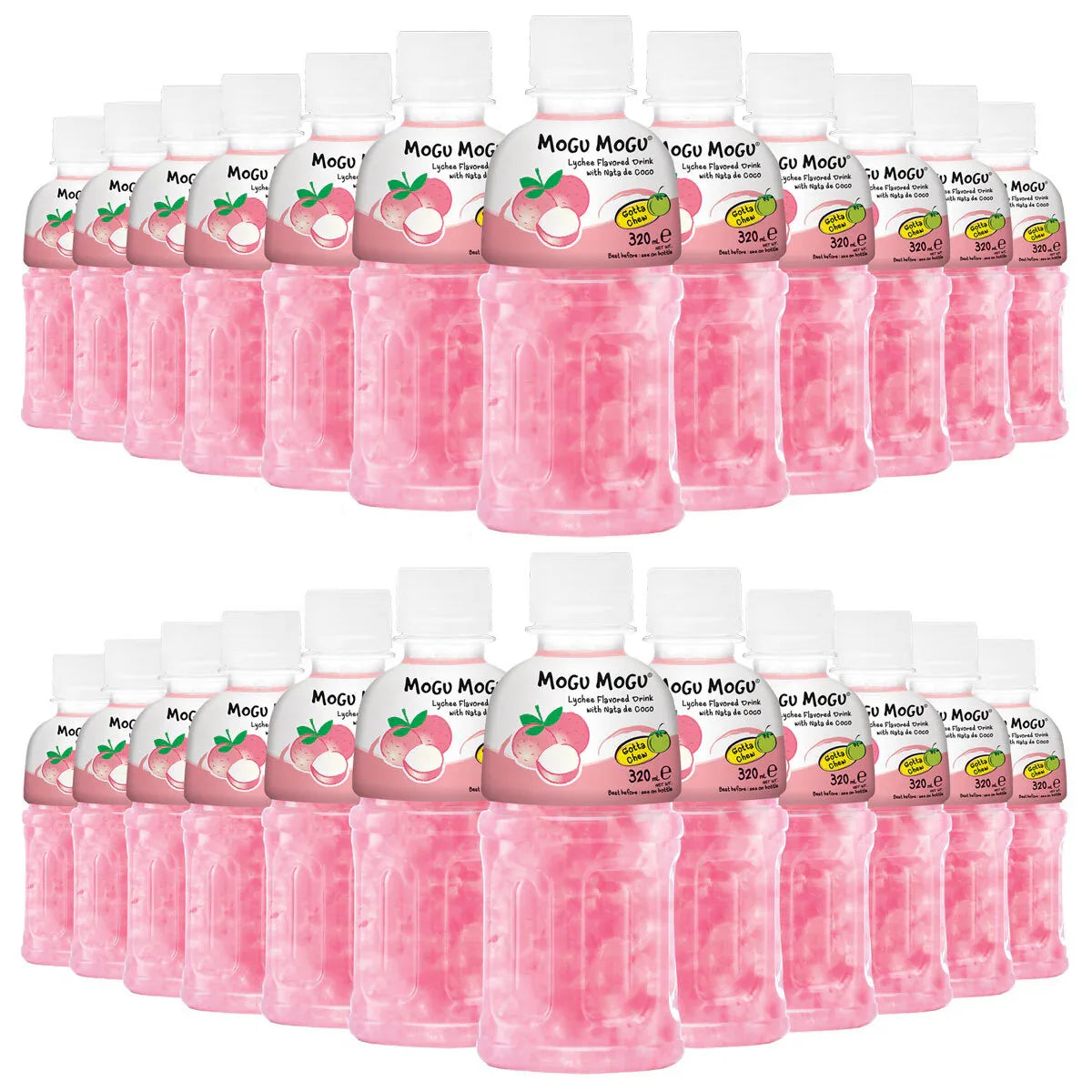 Mogu Mogu Lychee Drink 24 x 320ml | Bursting with Lychee Goodness in Every Sip - Bulkbuydirect