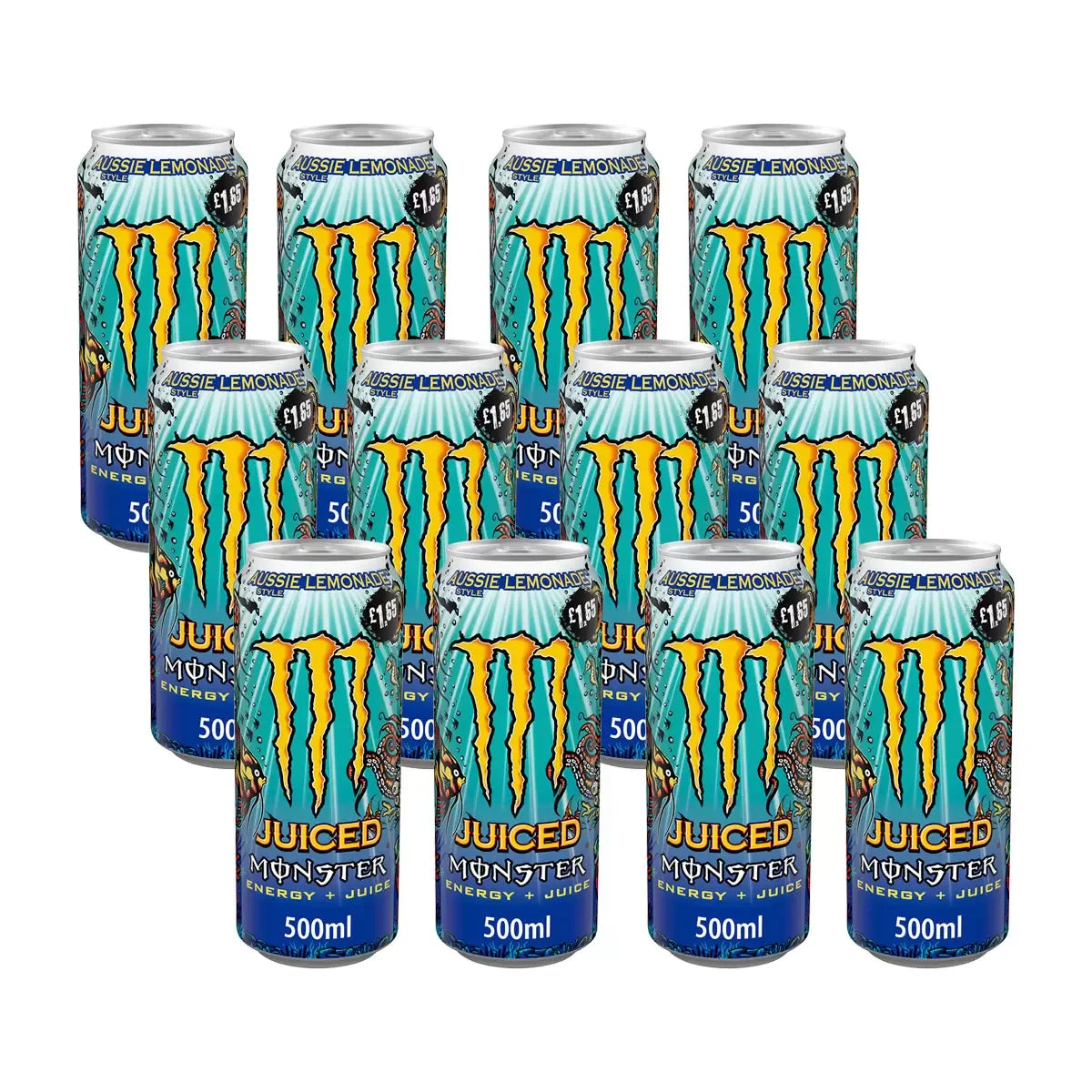 Monster Aussie Lemonade PMP £1.75, 12 x 500ml - Bulkbuydirect