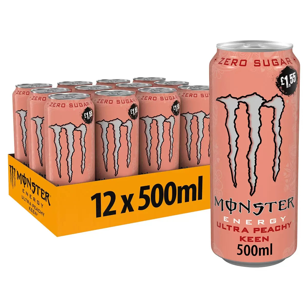 Monster Energy Ultra Peachy Keen PMP £1.65, 12 x 500ml - Bulkbuydirect