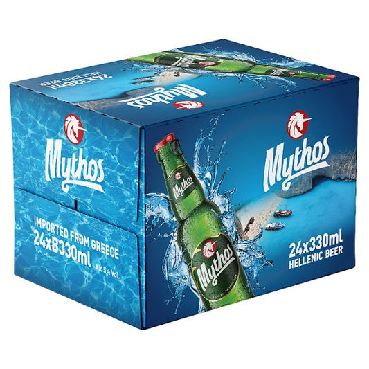 Mythos Lager Beer 24x330ml Bottles (Pack of 24) - Bulkbuydirect