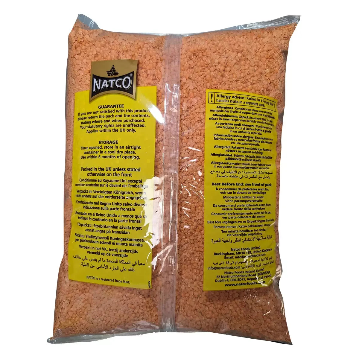 Natco Red Lentils, 5kg - Bulkbuydirect
