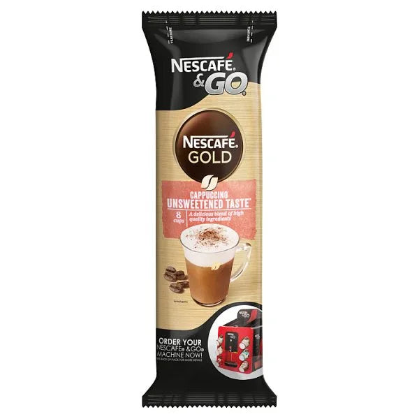 Nescafé & Go Gold Cappuccino Unsweetened Taste 8 x 17.5g (Pack of 1) - Bulkbuydirect