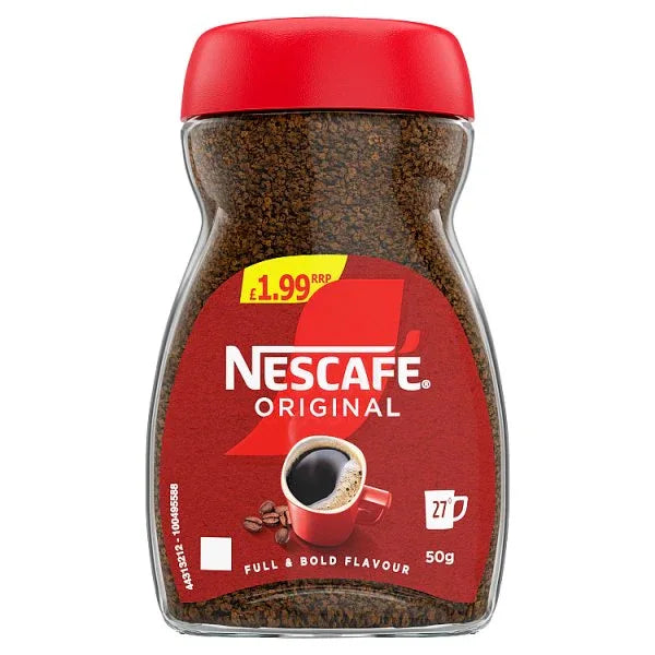 Nescafe Original Instant Coffee 50g (Pack of 12) - Bulkbuydirect