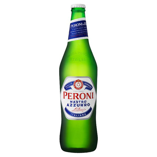 Peroni Nastro Azzurro Beer Lager Bottle 620ml (Pack of 12) - Bulkbuydirect
