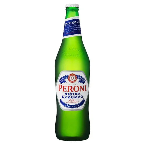 Peroni Nastro Azzurro Beer Lager Bottle 620ml (Pack of 12) - Bulkbuydirect