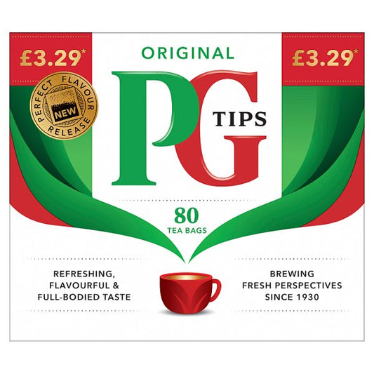 PG Tips 80 Original Tea Bags 232g (Pack of 6) - Bulkbuydirect