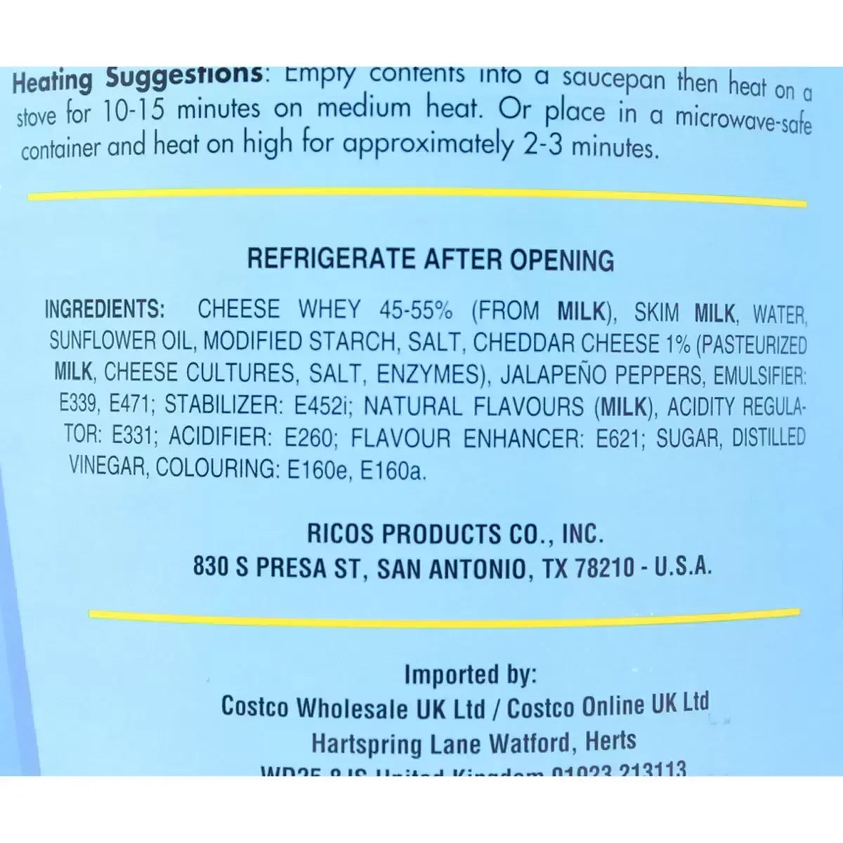 Rico's Gourmet Nacho Cheese Sauce, 3kg - Bulkbuydirect