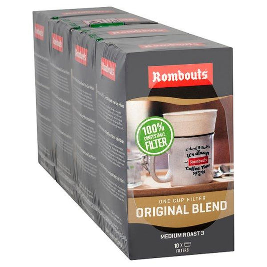 Rombouts Original Blend One Cup Filter Coffee 4 x 10 (4 x 70g) (Pack of 1) - Bulkbuydirect