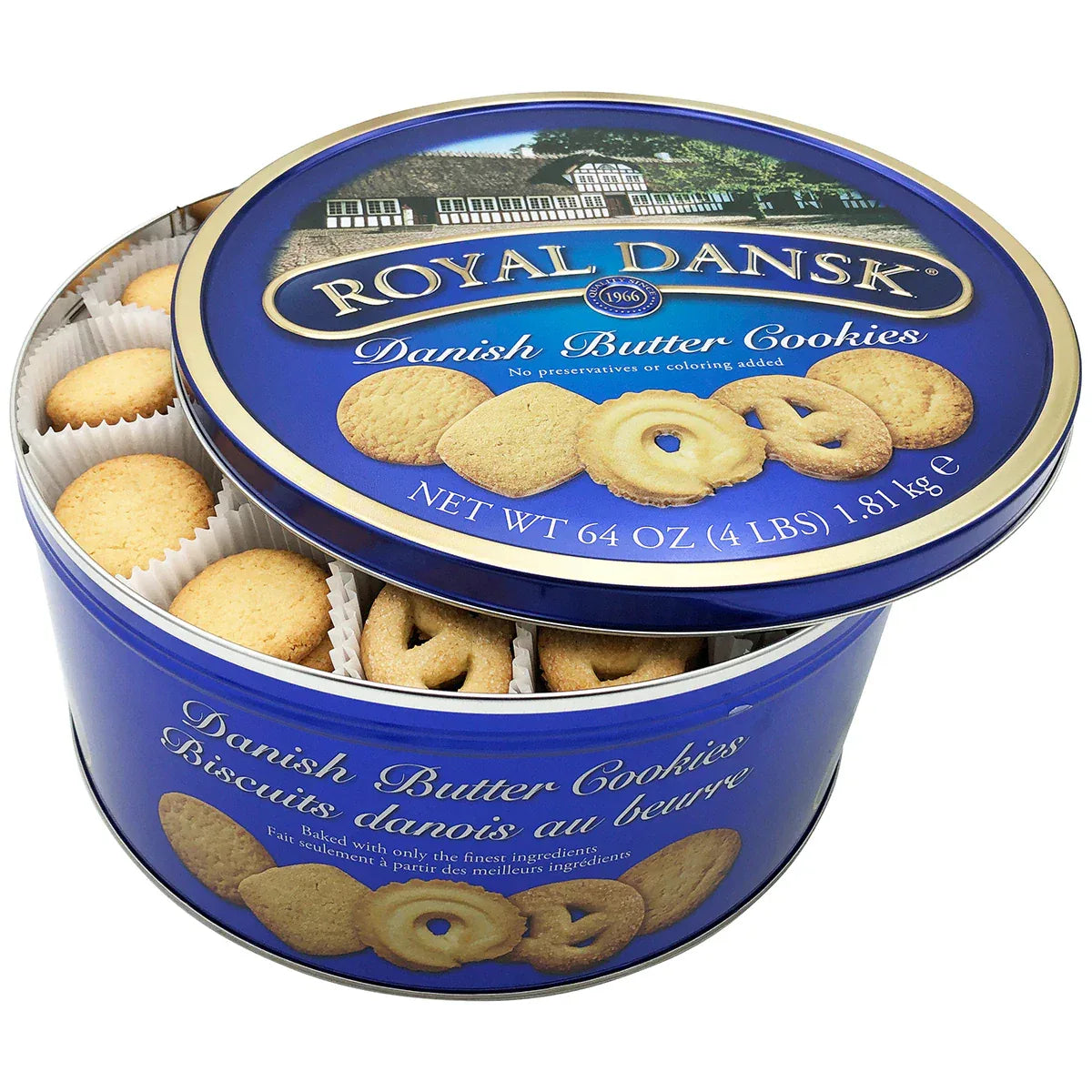 Royal Dansk Danish Butter Cookies 1.8kg Tin - Bulkbuydirect