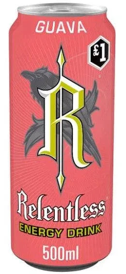 Relentless Guava Energy Drink 12 x 500ml (Pack of 12) - Bulkbuydirect