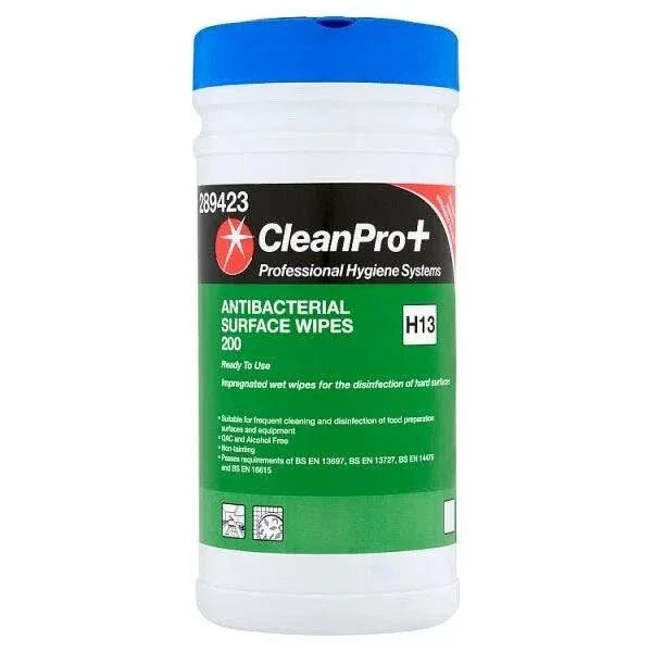 CleanPro+ 200 Antibacterial Surface Wipes (Pack of 10) - Bulkbuydirect