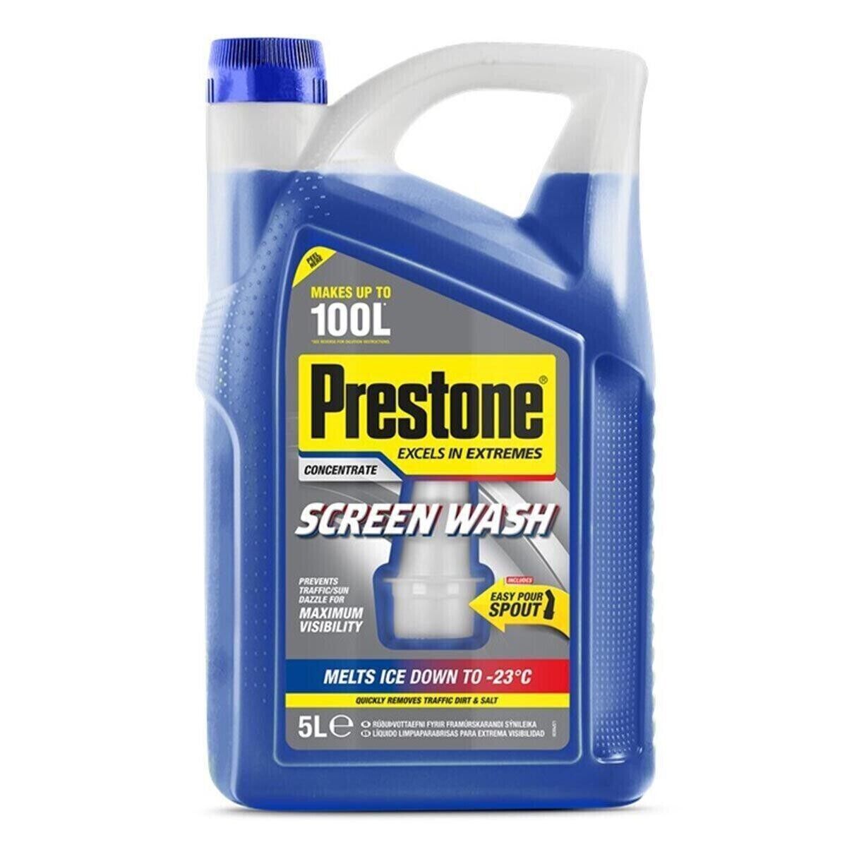 Prestone Concentrate Screenwash - 5 Litre: Superior Windshield Clarity for Safer Driving