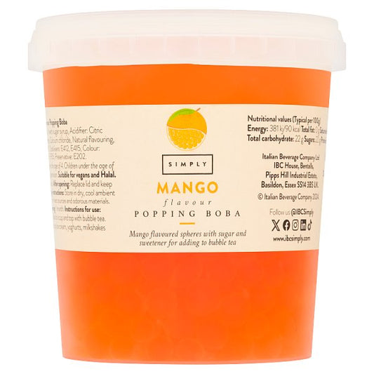 Simply Mango Flavour Popping Boba 870g (Pack of 1) - Bulkbuydirect