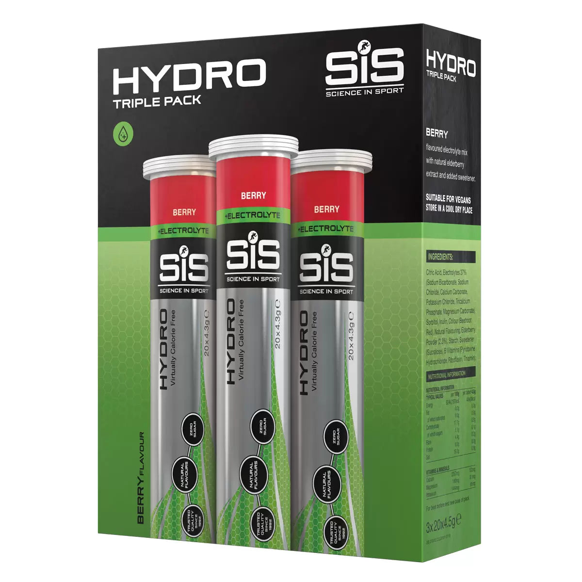 SIS GO Hydro Berry Electrolyte Tablets, 3 x 20 Pack - Bulkbuydirect