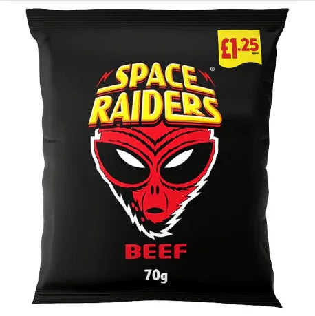 Space Raiders Beef Crisps 70g (case of 20) - Bulkbuydirect