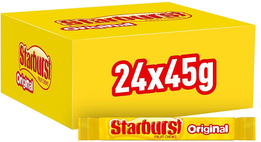 Starburst Original Fruit Chews Sweets 45g (case of 24) - Bulkbuydirect