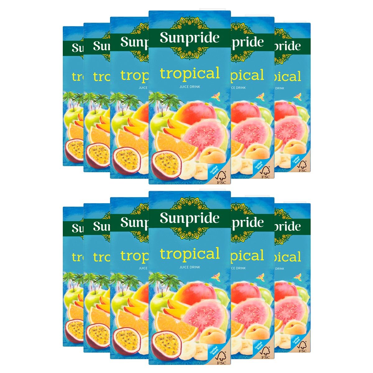 Sunpride Tropical Juice 12 x 1L | A Bounty of Exotic Fruits in Every Sip
