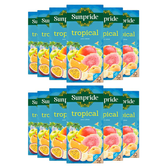 Sunpride Tropical Juice 12 x 1L | A Bounty of Exotic Fruits in Every Sip