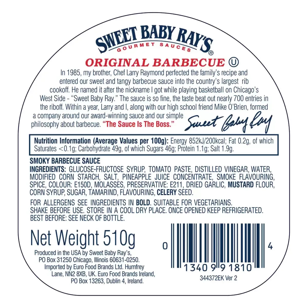 Sweet Baby Ray's Original Barbecue Sauce, 1.13kg - Bulkbuydirect