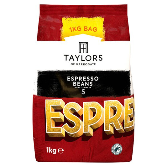 Taylors of Harrogate Espresso Beans Roast Coffee 1kg (Pack of 1) - Bulkbuydirect