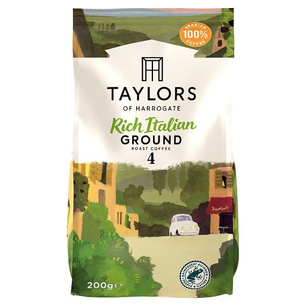 Taylors of Harrogate Rich Italian Ground Roast Coffee 200g (Pack of 6) - Bulkbuydirect