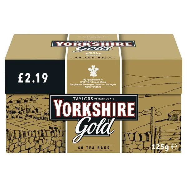 TAYLORS of HARROGATE Yorkshire Gold 40 Tea Bags 125g (Pack of 5) PM£2.55 - Bulkbuydirect