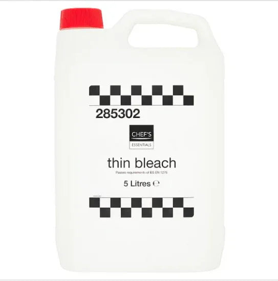 Chef's Essentials Thin Bleach 5 Litres (Pack of 3) - Bulkbuydirect
